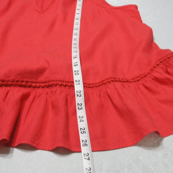 Crown and Ivy Linen/Rayon Women's Red Tanktop Size XL - Picture 9 of 10